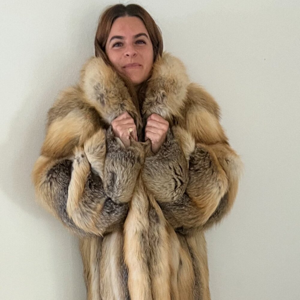 FULL LENGTH VINTAGE CHLOE RED FOX COAT